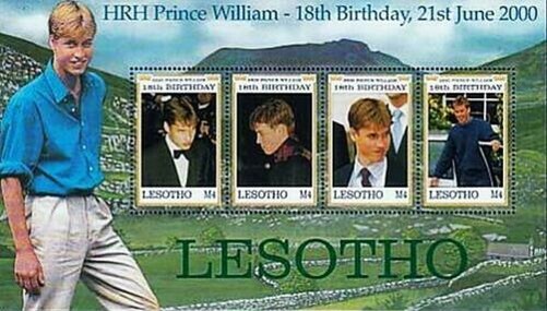 Lesotho=Principe William Francobolli + S/S + M/S MNH British Royalty Lesotho=Principe William Francobolli + S/S + M/S MNH British Royalty