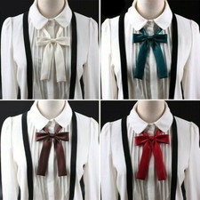 Womens Satin Silk-like Adjustable Ribbon Bows Bowknot Bow Tie Necklace Choker