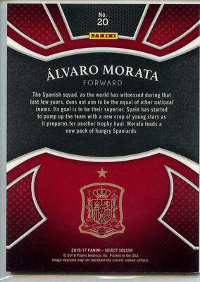 スポーツ選手 2016-17 Panini Select Alvaro Morata/Isco 2016