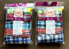 Wonder Nation Woven Boxers Soft Cotton Tag Free Boys Size Medium 8 Pack of 2