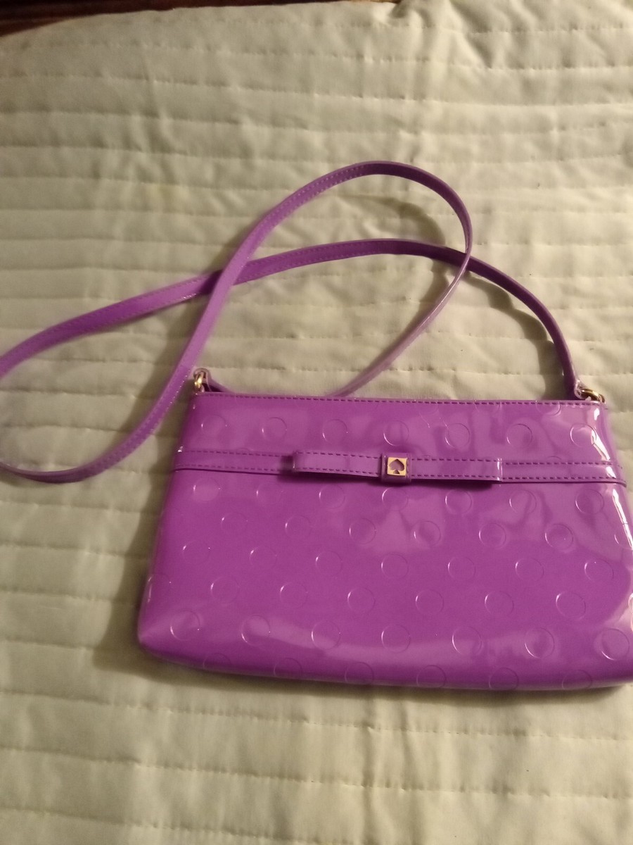 KATE SPADE LAVENDER CROSS BODY BAG ZIPPERED CLOSURE