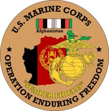 MARINE CORPS OEF OPERATION ENDURING FREEDOM EGA DECAL STICKER MADE IN USA