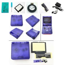 NEW GBA SP Game Boy Advance SP Replacement Housing Shell Clear Purple USA 