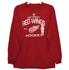 NWT Old Time Sports Detroit NHL Red Wings Hockey Red Long Sleeve Shirt Size M