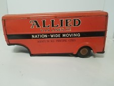 Vintage Allied Van Lines linemar Toys Japan Tin Litho Trailer Pre-owned