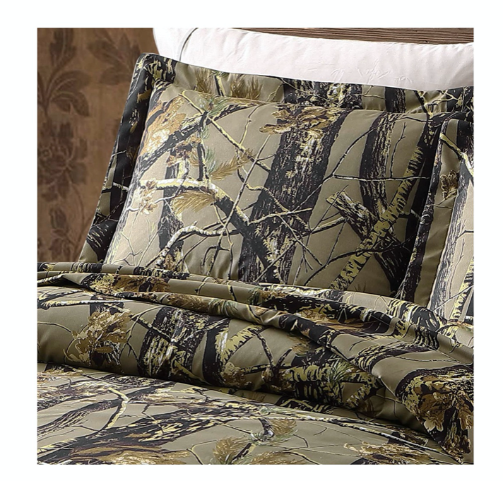 New Camouflage Queen Size Comforter Set Camo Bedding Outdoors Hunting