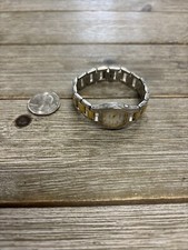 Vintage Elgin II Quartz Wristwatch Silver and Gold Tinted