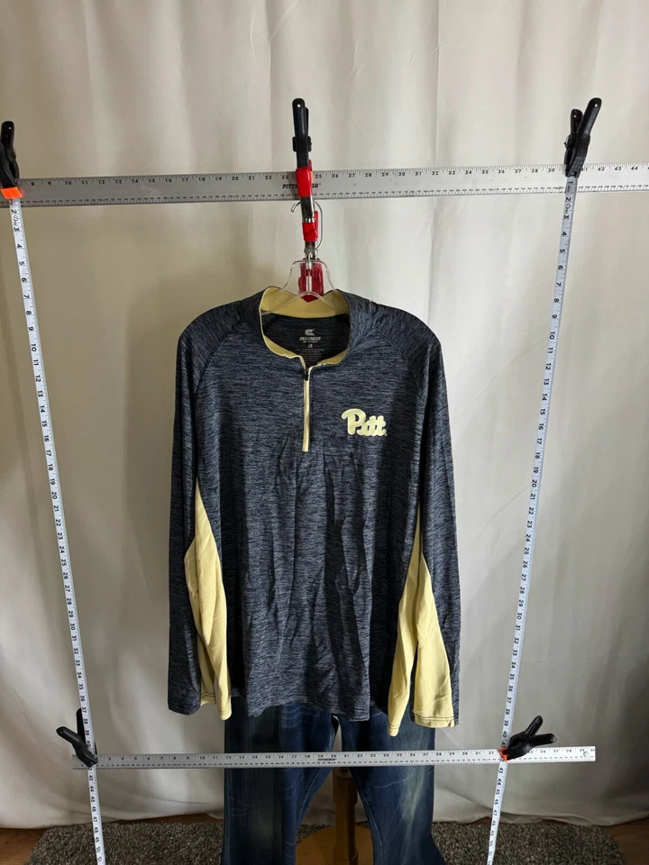 Colosseum Pitt Pittsburgh Zip Sweater Shirt Large L - Image 3 of 4