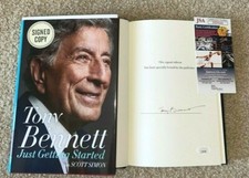 TONY BENNETT SIGNED JUST GETTING STARTED HARDCOVER BOOK SINGER DUET JSA *RARE*
