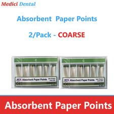 2/Pack Dental Endodontic COARSE Absorbent Points / Paper Points, 200/pk. Ea Meta