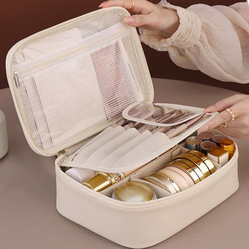 Portable Travel Cosmetic Bag Large Capacity Waterproof Toiletry Bag Storage B AT - Photo 8/16
