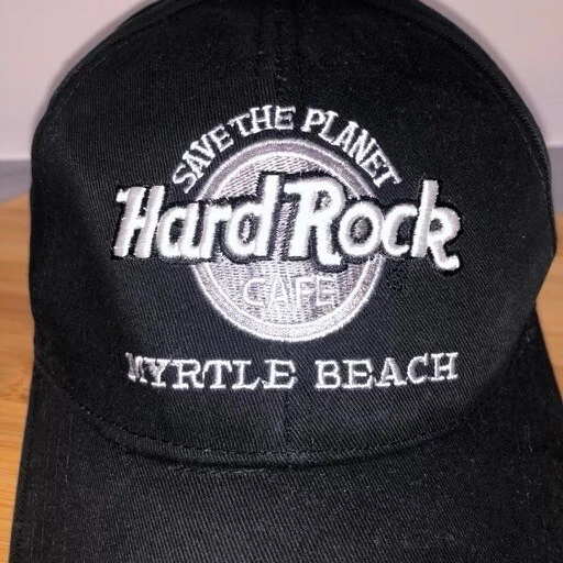 Vintage 90's Hard Rock Cafe Safe The Planet Love Save All Myrtle Beach Black Hat - Image 2 of 4