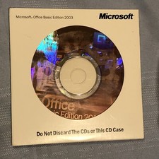 Microsoft Office 2003 Basic Edition With Serial Number NEW Sealed