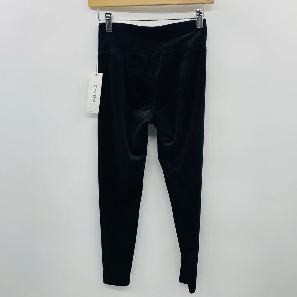 Calvin Klein Mujer Talla Pequeña PXS Pull On Terciopelo Leggings en Negro Sólido $69 Foto 4 de 4