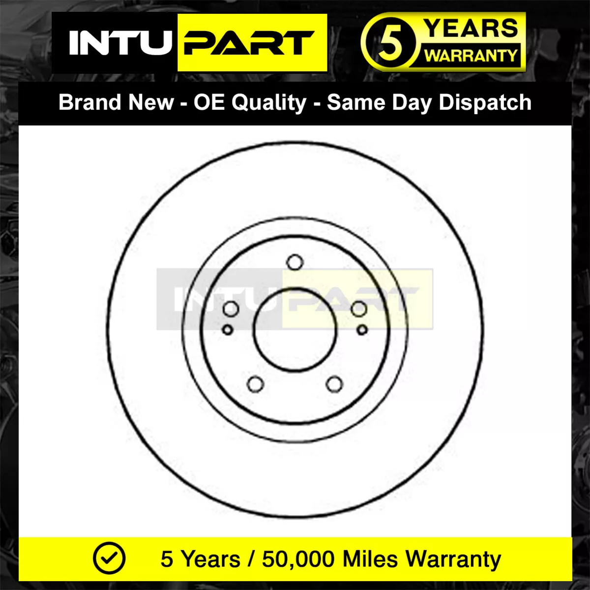 Brake Disc Front Intupart Fits Mitsubishi Lancer 1998-2007 2.0 