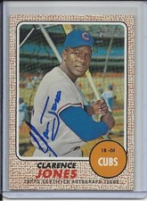 2017 TOPPS HERITAGE REAL ONE CLARENCE JONES AUTO SIGNED #ROA-CJ CHICAGO CUBS