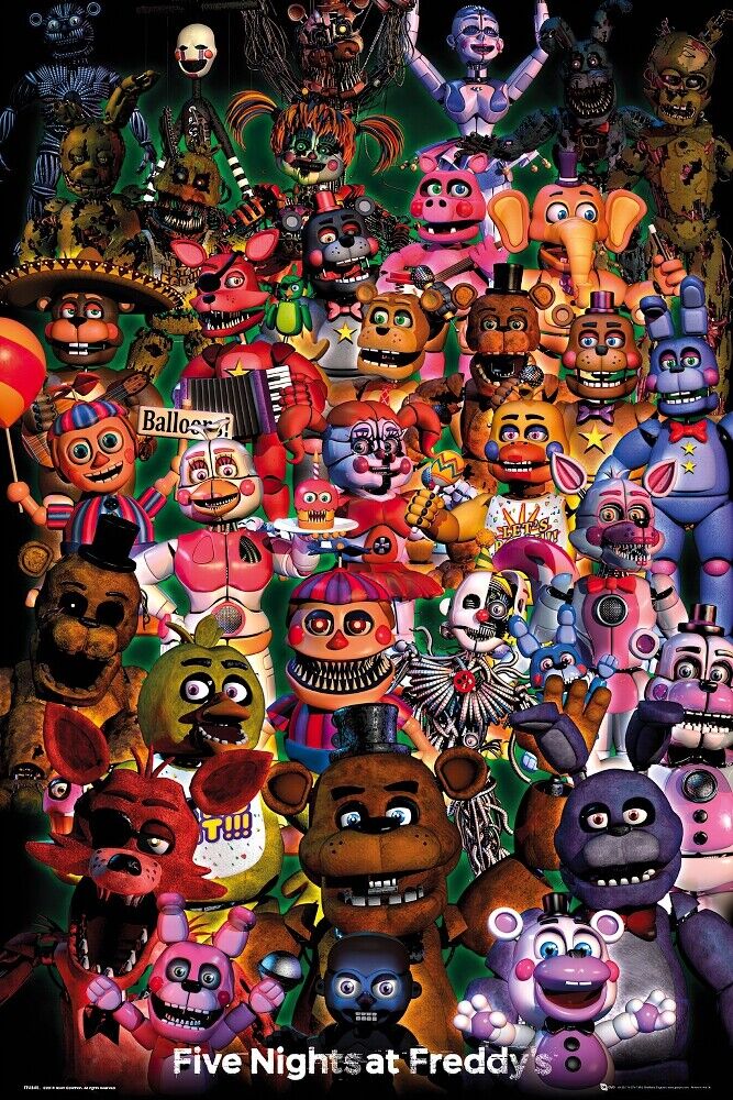 Five Nights At Freddy's - Gaming Poster (5 Nights - Fnaf) (Ultimate Group)