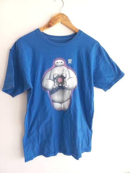 Baymax Blue Tshirt Womens Size M Big Hero 6 Movie 