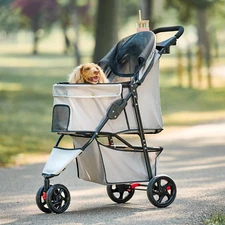 Stroller, Includes 360 Degree Front Wheel Swivel, Rear Wheel Breaks, Reflective