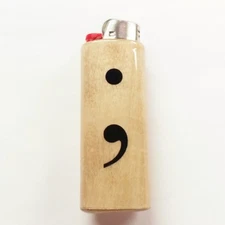 Semicolon Lighter Case Holder Sleeve Cover Fits Bic Lighters