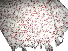 Cravatta Ikea Hassleklocka ROSSO e BIANCO floreale (2) PANNELLI DRAPPEGGI SFODERATI 57 X 98