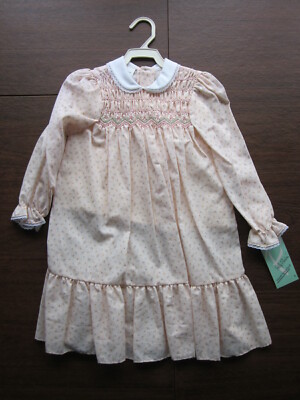POLLY FLINDERS Size Girls Dress Hand Smocked VINTAGE NEW in BAG