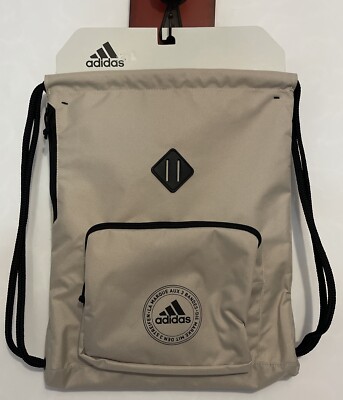 Adidas Aux 3 Beige Classic Sack Pack Backpack Shoulder Bag NWT! A3475