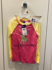 Polo Ralph Lauren Girls' Summer Long Sleeve Rashguard swim shirt