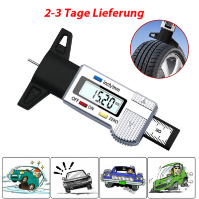 0-25.4 mm LCD Digital Profiltiefenmesser Reifen  Lauffläche Reifenprofil Messer