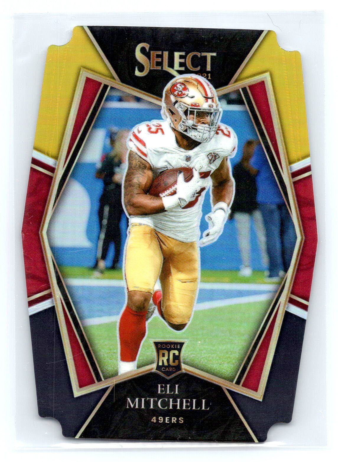 2021 Panini Select #192 Eli Mitchell Black and Gold Prizm Die Cut