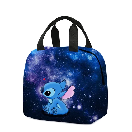 Lilo Stitch Cartoon Galaxy Lunch Bag Insulated Student Snack Picnic Xmas Gift AU - Picture 43 of 55