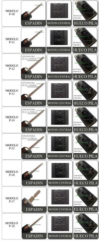 PEUGEOT 807 FUNDA LLAVE CARCASA MANDO 3 BOTONES ESPADIN REPUESTO REPARACION KIT - Imagen 3 de 12