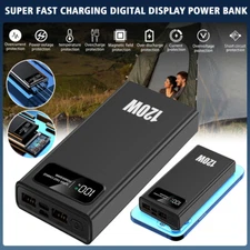 1/2X Portatil 50000mAh 120W Cargador Fast USB Para Celulares Bateria De Celular