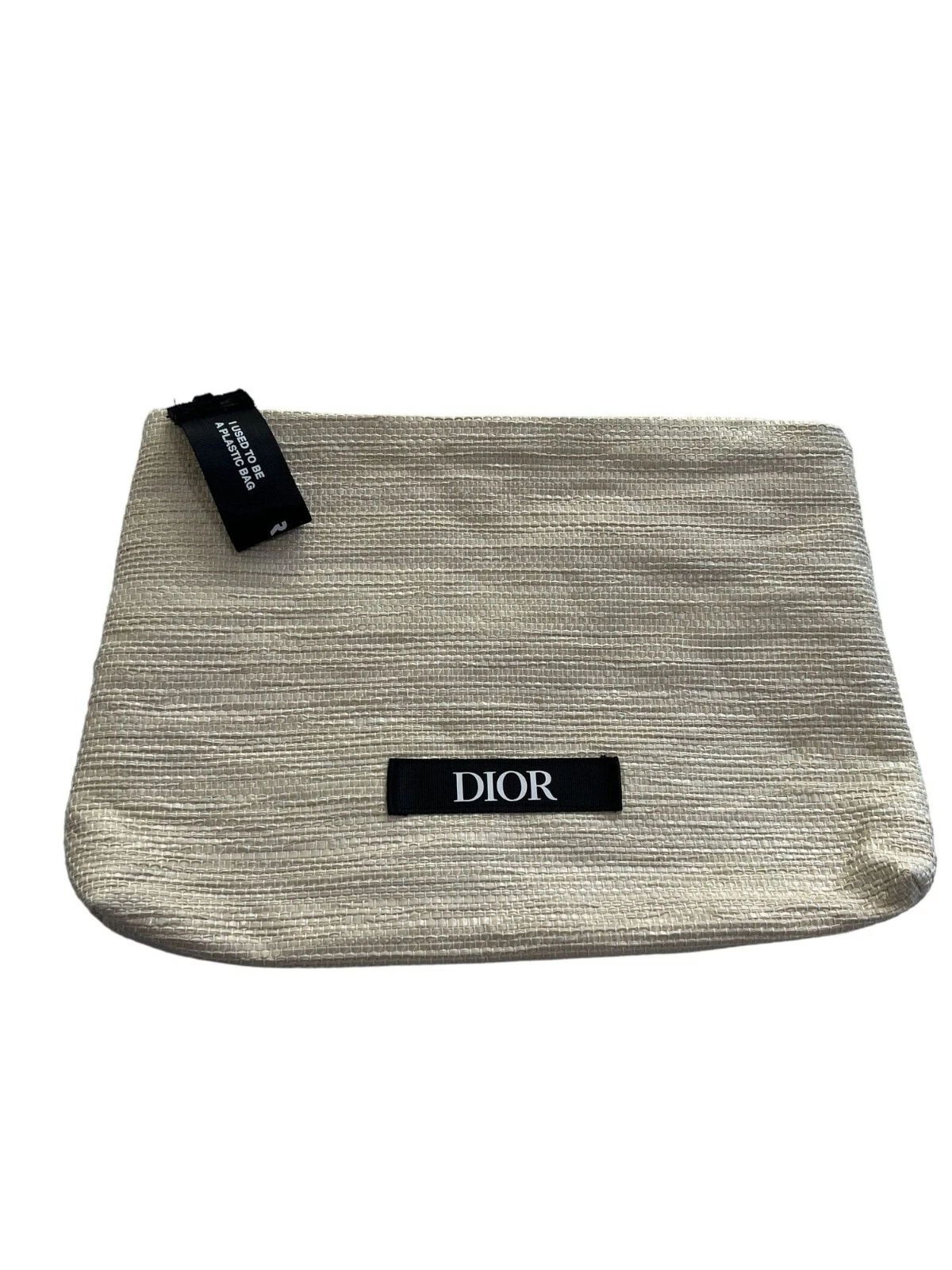 Pochette Dior x Reform Im 60 sac plastique crème