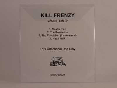 KILL FRENZY MASTER PLAN (E98) 4 Track Promo CD Single including Picture Sleeve C