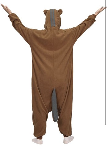 Squirrel Unisex Adult Animal Pajamas Costume Anime Cosplay.Medium,NWT - Picture 5 of 5