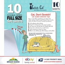 Cat Scratch Deterrent Tape, Double Sided Sticky Sheets for Furniture Protection
