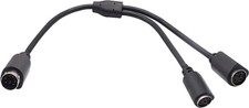 zdyCGTime PS 2 Splitter 6 pin Mini Din Male Plug to 2 x Female Sockets Cable ...
