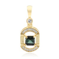 Cavill Indigolith AnhäNger 0,47Ct Sterlingsilber Goldplattiert Damen Schmuck