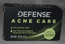 Defense Acne Care Tea Tree Eucalyptus Bar Soap 4.2oz Brand New