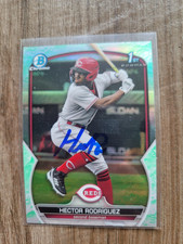 Hector Rodriguez Signed 2023 1st Bowman Glow Refractor Baseball Card #BCP-95 Red