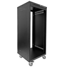 AxcessAbles 22U 19-Inch Rolling IT Server Rack 550LB Heavy Duty Open Frame wi...
