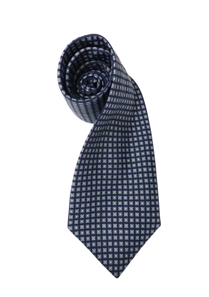 Corbata AUSTIN REED Para Hombre Talla Única Azul 100% Seda Con Patrón Puntiagudo - Imagen 2 de 4