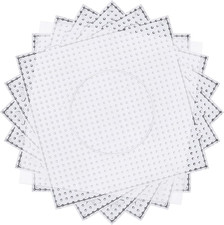 6 PCS 5Mm Fuse Beads Pegboards Kits with 4 PCS Ironing Paper, Large Square Board