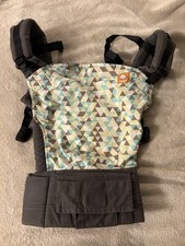 Tula Baby Carrier Ergonomic Soft Structured Geometric Gray Teal Green