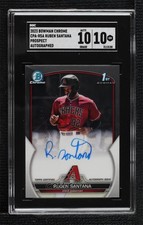 2023 Bowman Chrome Prospect Ruben Santana #CPA-RSA SGC 10 GEM Auto 18g0