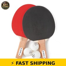 JOOLA Essentials 2-Player Table Tennis Paddle Set with Balls - Hardbat