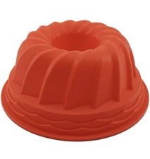 3D Large Spiral Shape Silicone Cake Pan Mold Baking Tools - Red