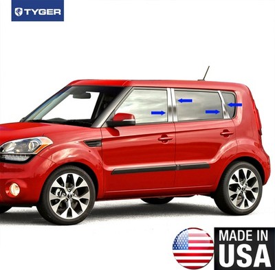 TYGER For 09-2013 Kia Soul 8PC Stainless Steel Chrome Pillar Post Trim