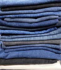 Denim Jeans Leg Fabric Scraps Craft Quilt DIY...
